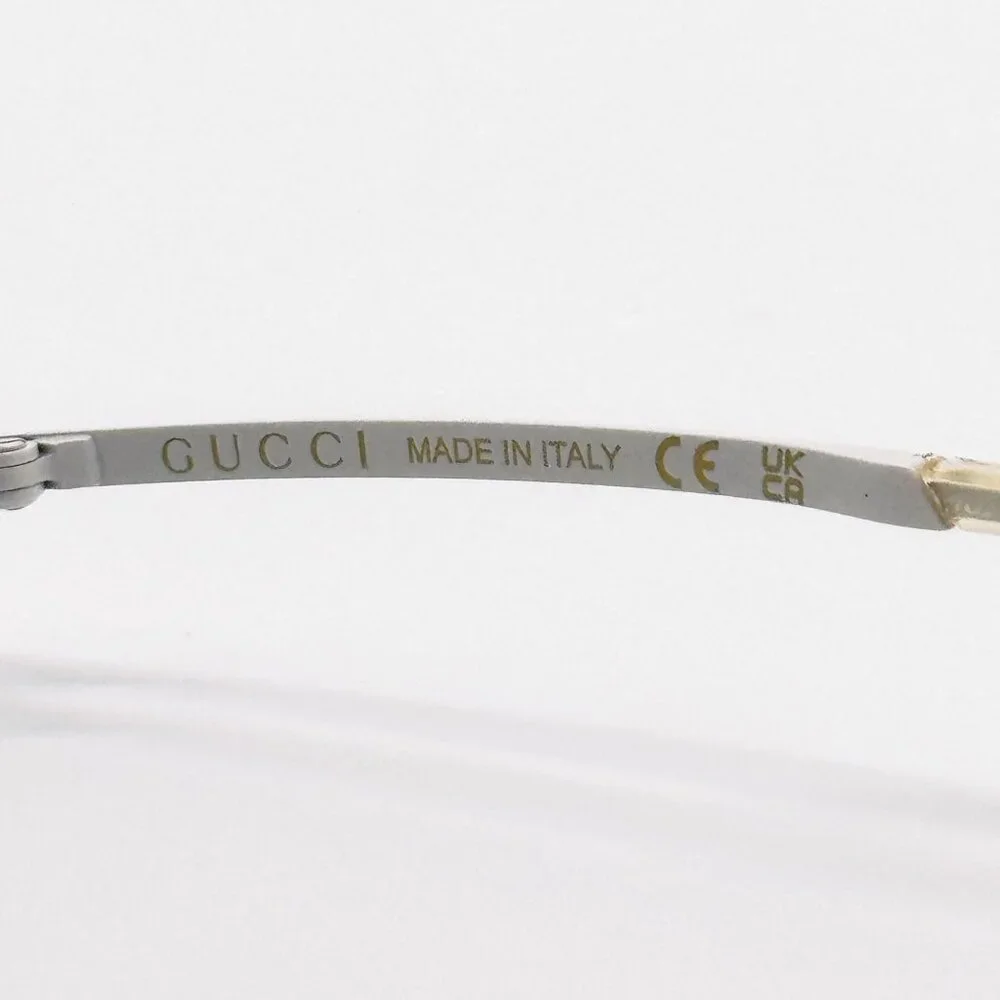 NEW GUCCI GG1561S 003 SHIELD IVORY GREEN UNISEX SUNGLASSES GUCCI